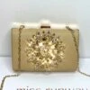 Maya Jewel Clutch - Gold 2 Maya Jewel Clutch - Gold -Curvy Charm Store Maya Jewel Clutch Front Gold