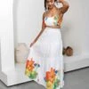 Medina Maxi Skirt - White Floral 1 Medina Maxi Skirt - White Floral -Curvy Charm Store Medina Top and Skirt Front 3 White Floral 393bd148 34fb 42c1 9bfd 3aa5d03837f9