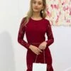 Medindie Lace Dress - Red -Curvy Charm Store Medindie Lace Dress Red 1