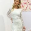 Medindie Lace Dress - White 1 Medindie Lace Dress - White -Curvy Charm Store Medindie Lace Dress White 1