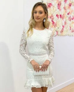 Medindie Lace Dress - White 11 Medindie Lace Dress - White -Curvy Charm Store Medindie Lace Dress White 6