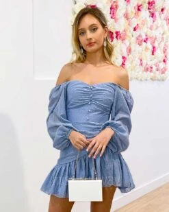 Merella Dress - Baby Blue -Curvy Charm Store Merella Dress Baby Blue 3