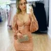 Morgan Sequin Mini Dress - Rose Gold