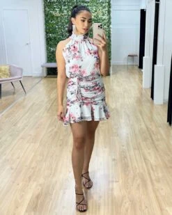 Pip Floral Dress - White -Curvy Charm Store Pip Floral Dress White 3