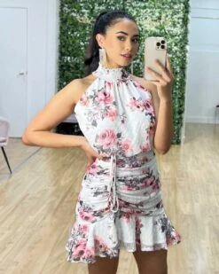 Pip Floral Dress - White -Curvy Charm Store Pip Floral Dress White 4