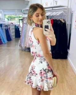 Pip Floral Dress - White -Curvy Charm Store Pip Floral Dress White 7