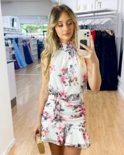 Pip Floral Dress - White -Curvy Charm Store Pip Floral Dress White 9