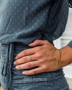 Piper Dress - Steel Blue -Curvy Charm Store Piper Dress Close Up Steel Blue a008d5ba 3a78 4152 ae7c fff5b61af912