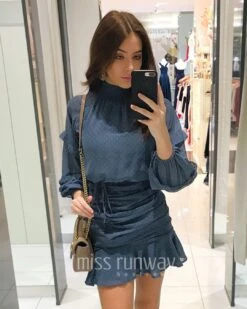 Piper Dress - Steel Blue