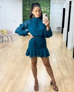 Piper Dress - Teal -Curvy Charm Store Piper Dress Teal 1