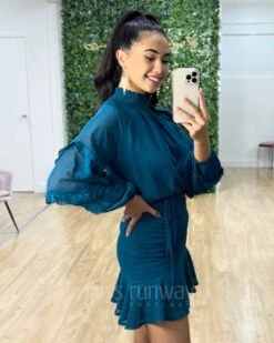 Piper Dress - Teal -Curvy Charm Store Piper Dress Teal 4