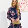 Piper Floral Dress - Navy 1 Piper Floral Dress - Navy -Curvy Charm Store Piper Floral Dress Navy 2 a4a6de0e 3e95 45b6 8b80 c52202e5014f