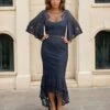Reyna Lace Midi Dress - Steel Blue [EXCLUSIVE] -Curvy Charm Store Reyna.steelblue.front d0c001b3 0232 49b2 af40 d168f204d3a9