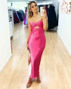 Sadie Maxi Dress - Hot Pink 34 Sadie Maxi Dress - Hot Pink -Curvy Charm Store Sadie Mini Dress Front Hot Pink