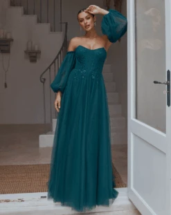 Lilia Off Shoulder Tulle Gown - Emerald 9 Lilia Off Shoulder Tulle Gown - Emerald -Curvy Charm Store ScreenShot2023 07 19at3.50.14pm 1