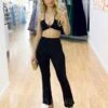 Siana Slinky Pants - Black -Curvy Charm Store Siana Slinky Crop Top Black 1 b698cb3d 6354 4142 9f65 b1028bead06a
