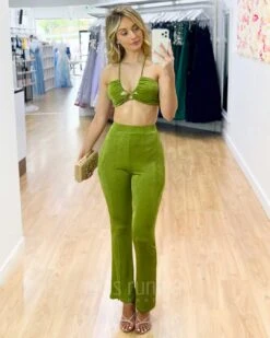 Siana Slinky Pants - Green -Curvy Charm Store Siana Slinky Crop Top Green 3 2912dd1f 8731 4926 9664 1ec59a3b41ca