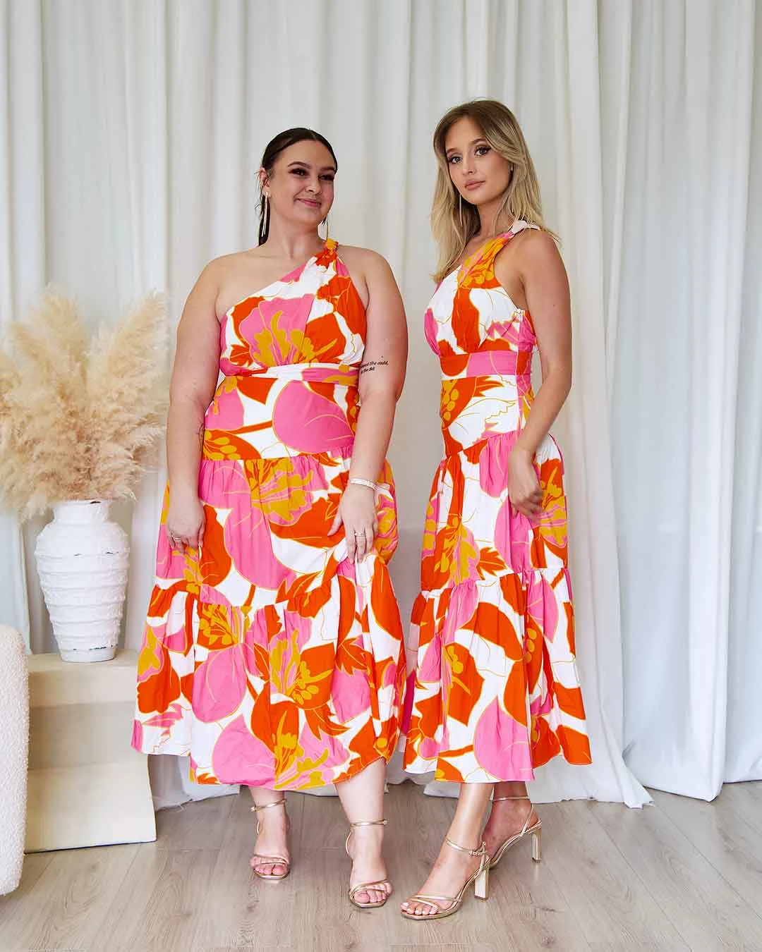 Siena Floral Maxi Dress - Orange/Pink 9 Siena Floral Maxi Dress - Orange/Pink - Image 7