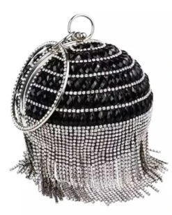 Skyla Circle Clutch Bag - Black -Curvy Charm Store Skyla Diaomonte Circle Clutch Bag 2 Black