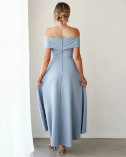 Belina Midi Dress- Baby Blue -Curvy Charm Store TS863 BB Belina Dress Baby Blue 003 5000x 1