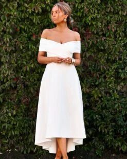 Belina Midi Dress- White -Curvy Charm Store TS863 White Belina Dress White 007 5000x f6dc1360 f137 4bb1 9b79 4b31703db6a8