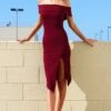 Tammy Midi Dress - Wine -Curvy Charm Store Tammy Midi Dress Front 2 Wine 9ee9ed92 0115 4e2f bca6 036fdc8b7486