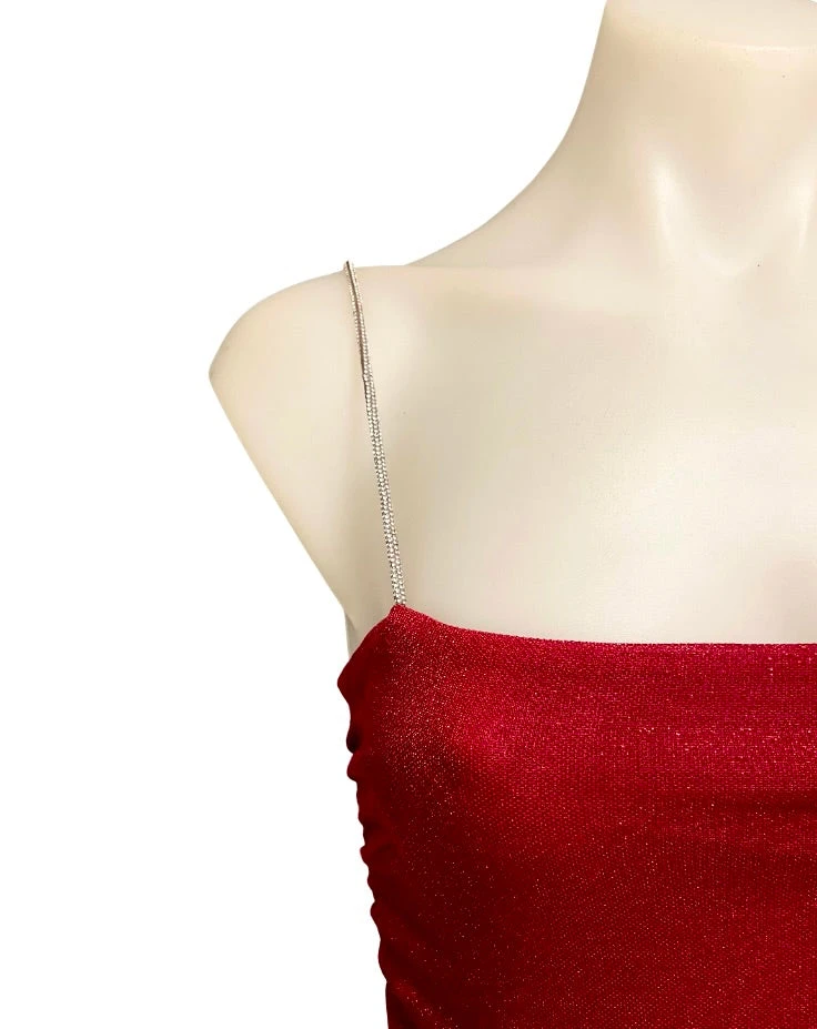Maya Glitter Mini Dress - Red 11 Maya Glitter Mini Dress - Red - Image 9