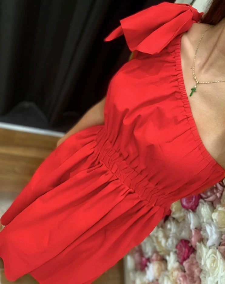 Angelina One Shoulder Maxi Dress - Red 9 Angelina One Shoulder Maxi Dress - Red - Image 7