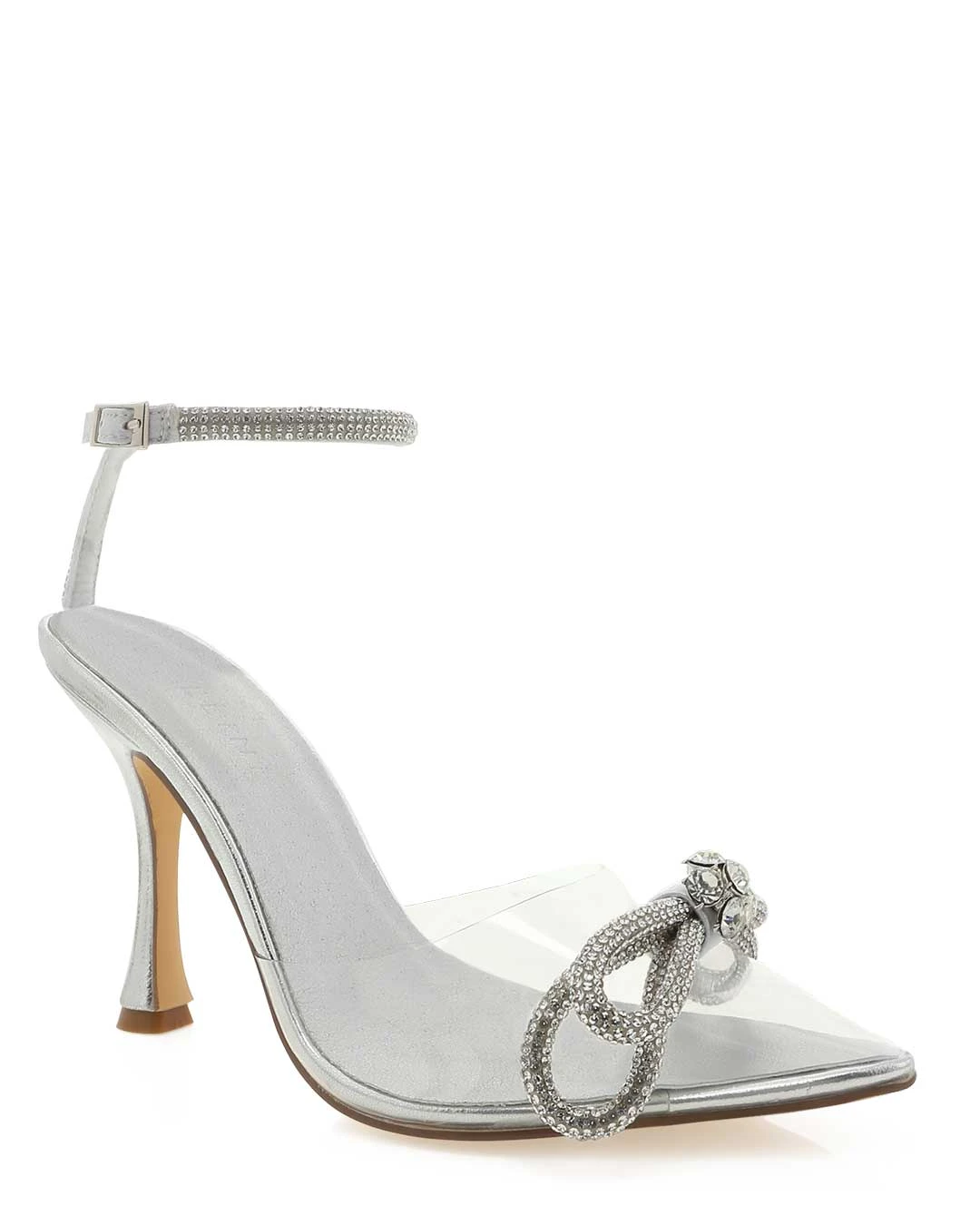 Valery Diamante Heels - Clear/Silver 5 Valery Diamante Heels - Clear/Silver - Image 3