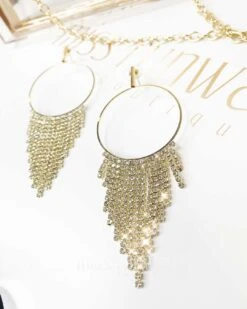 Waterfall Diamond Earrings - Gold