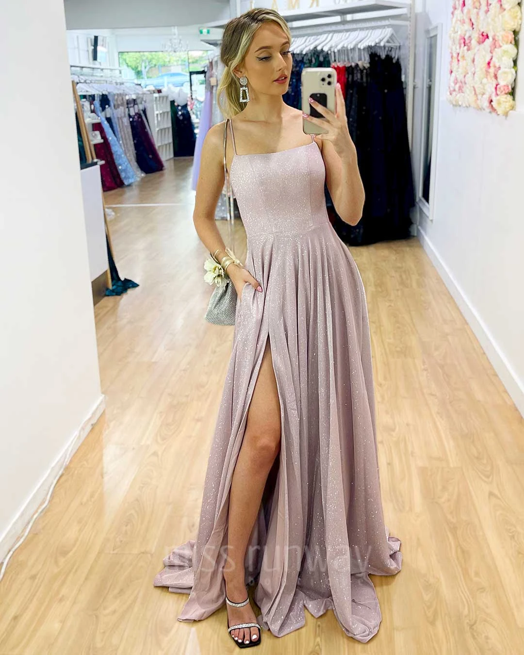 Zahara Glitter Gown - Pearl 3 Zahara Glitter Gown - Pearl