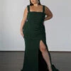 Amber Metallic Jersey Gown - Forest 1 Amber Metallic Jersey Gown - Forest -Curvy Charm Store amber.metallic.forest