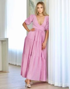 Asha Maxi Dress - Lavender -Curvy Charm Store asha.lavender5