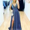 Ava Glitter Gown - Steel Blue -Curvy Charm Store ava glitter gown front steel blue e1d767af 015c 4450 af76 865a701bfcbf