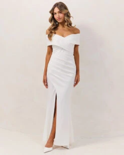 Briana Maxi Dress- White 11 Briana Maxi Dress- White -Curvy Charm Store briana.white .front