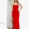 Brigitte Strapless Corset Gown - Red -Curvy Charm Store brigitte gown front red 66cc0d36 2632 4058 9227 8428a6afd23e