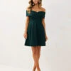 Britt Mini Dress - Green -Curvy Charm Store britt.green .front2