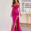 Blair Strapless Corset Gown - Magenta 1 Blair Strapless Corset Gown - Magenta -Curvy Charm Store cds484 magenta 2 1
