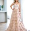 Celeste Layered Strapless Ball Gown - Blush 2 Celeste Layered Strapless Ball Gown - Blush -Curvy Charm Store celeste gown front blush 3efeb204 b46c 4d7c 87af 599ba5860daf