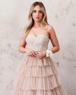 Celeste Layered Strapless Ball Gown - Blush -Curvy Charm Store celeste.n5 605728cc efa0 4087 8980 1ba5ffaf52ea