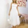 Charlotte Midi Dress - White 1 Charlotte Midi Dress - White -Curvy Charm Store charlotte midi dress front white
