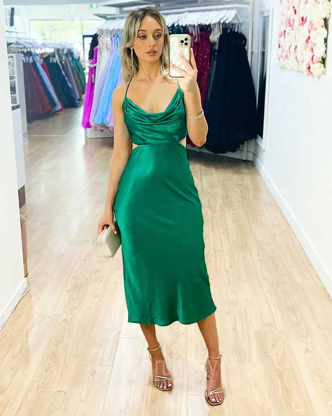 Chaya Slip Dress - Emerald 8 Chaya Slip Dress - Emerald - Image 6