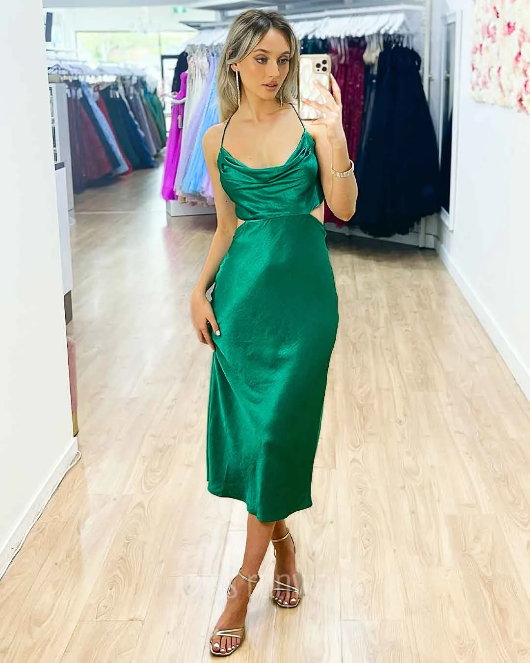 Chaya Slip Dress - Emerald 7 Chaya Slip Dress - Emerald - Image 5