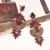 Glam Child Earrings - Red -Curvy Charm Store glam child earrings red crystals