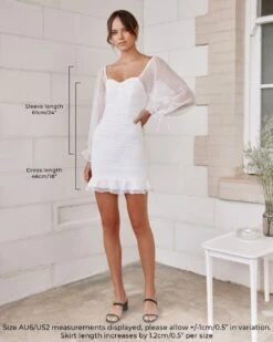 Harriette Mini Dress - White 17 Harriette Mini Dress - White -Curvy Charm Store harriette.white9