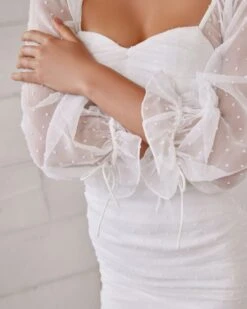 Harriette Mini Dress - White 16 Harriette Mini Dress - White -Curvy Charm Store harriette.white .5