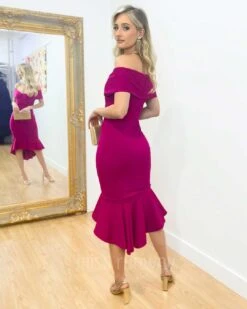 Brienne Midi Dress - Fuchsia -Curvy Charm Store image 2b172b2d af17 4532 af42 30b21a172b96