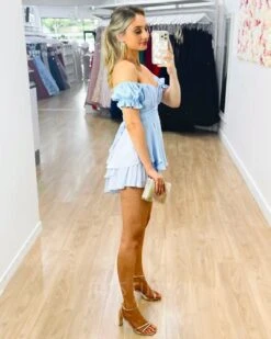 Masie Playsuit - Light Blue -Curvy Charm Store image 37b1a574 8c82 46ad a665 4d5365697474