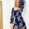 Gail Floral Dress - Navy Print -Curvy Charm Store image 38357b76 98a5 477f 9031 732295dffe1c