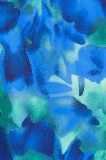 Kora Satin Midi Dress - Green/Blue Print 14 Kora Satin Midi Dress - Green/Blue Print - Image 12